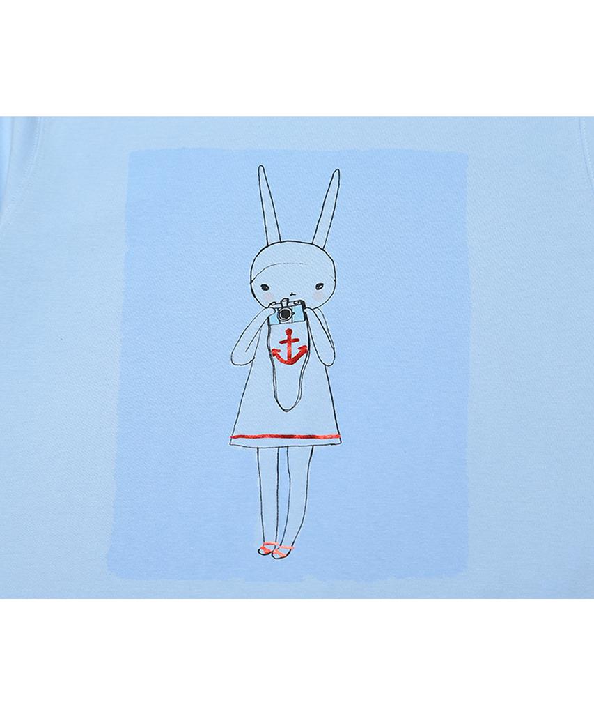 Pipilapin Women'S Marine Look One-Piece Drawing Basic T-Shirt/Fs2Wts18W Blue