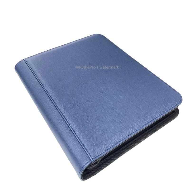 9 Pocket PU Leather Toploader Binder Holds 252 Toploaders 3" X 4" Rigid Card Holder Double Sided Pockets for Pokemon TCG Cards