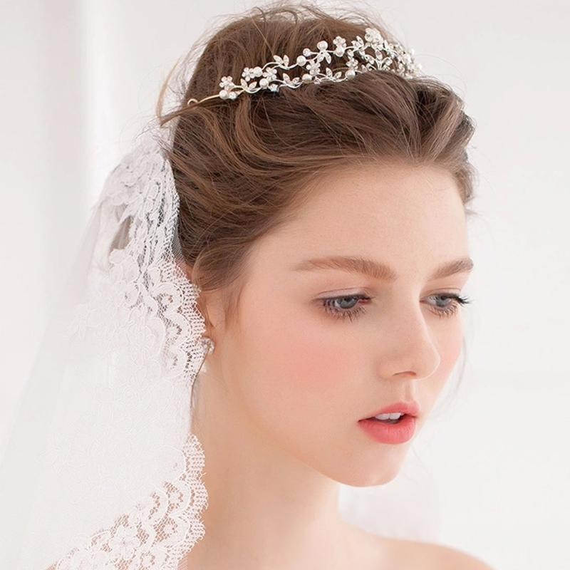 Bridal Wedding Crown Headband Rhinestones Crystal Hair Hoop Vintage Hairband for Party Prom Halloween Costume Headpie