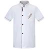 Chef Top Unisex Pocket Lightweight Comfortable Short Sleeve Stand Collar Catering Breathable Easy To Wash Chef Shirt for Work