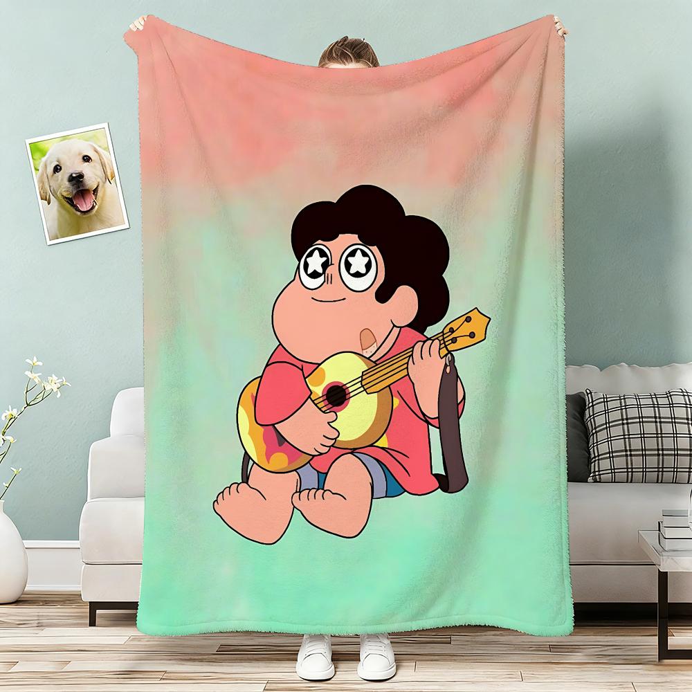 Steven Universe Retro Kraft Throw Lightweight G Flannel Blanket Soft Skinfriendly for Summer Cooling