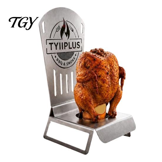Dishwasher Safe Grill Tool Beer Can Chicken Roaster Rack, 304 Stainless Steel BBQ Stand Food Grade Metal for 16oz Can, Outdoor Accessory Camping