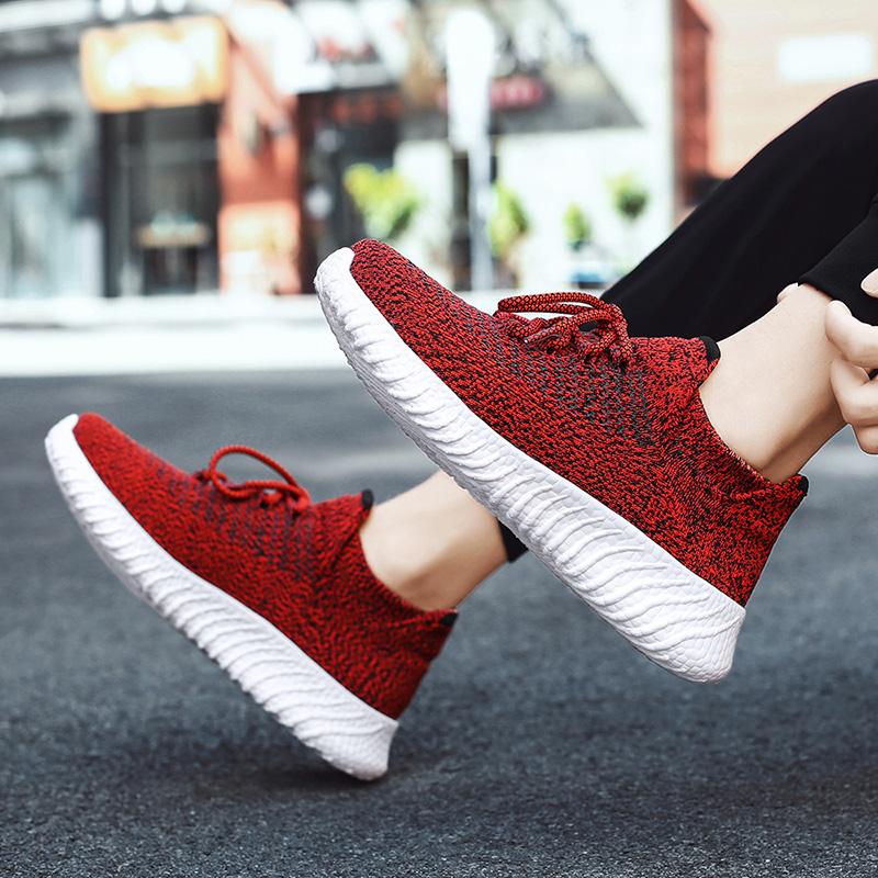 Обувь большого размера. Легкие дышащие летающие носки. Обувь для пар. Повседневная — фото 11