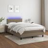VidaXL Slat Bed Base with Mattress and LEDs, Upholstered Bed, Double Bed, Adult Bedroom Interior Bed, 3133305