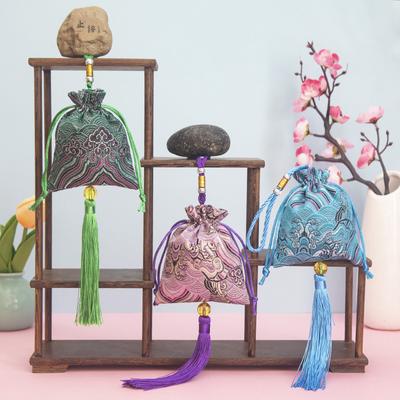 Sachet Sachet Leere Beutel Beutel Drachenbootfest Stickerei Auto Anhänger Moxa Weihrauch Beutel Auto Glücksbringer Wolke Segen Beutel