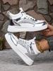 Spring and Autumn Leather Surface Sneakers Waterproof Casual Shoes White Running Shoes Student Fashionable Shoes White Sneakers Unisex Shoes Tennis