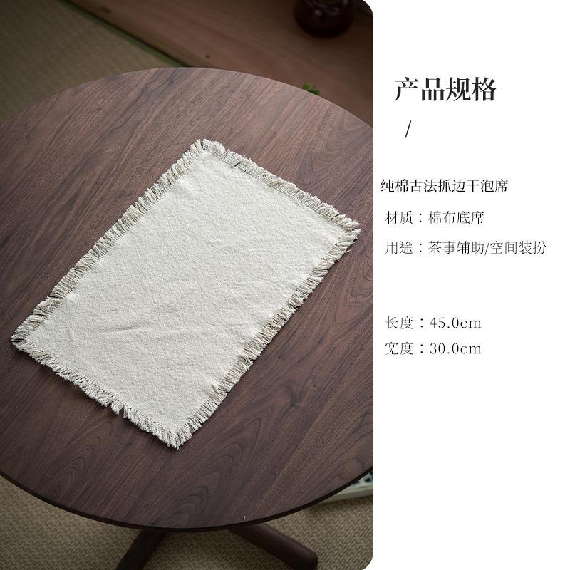 

Brocade Embroidery Horse Tea Table Mats Zen Bowl Pot Mat Drink Coaster Household Dinner Table Cloth Mat Teaware Collection Craft