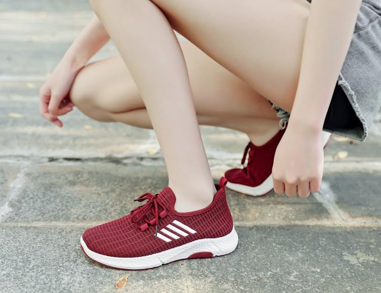 Relica Lightweight Casual Walking Shoes with Comfortable Thick Nurse Sports Gym Wide Korean Black Sizes Lace-Up Design, Sole, Leg-Sculpting Sneakers,