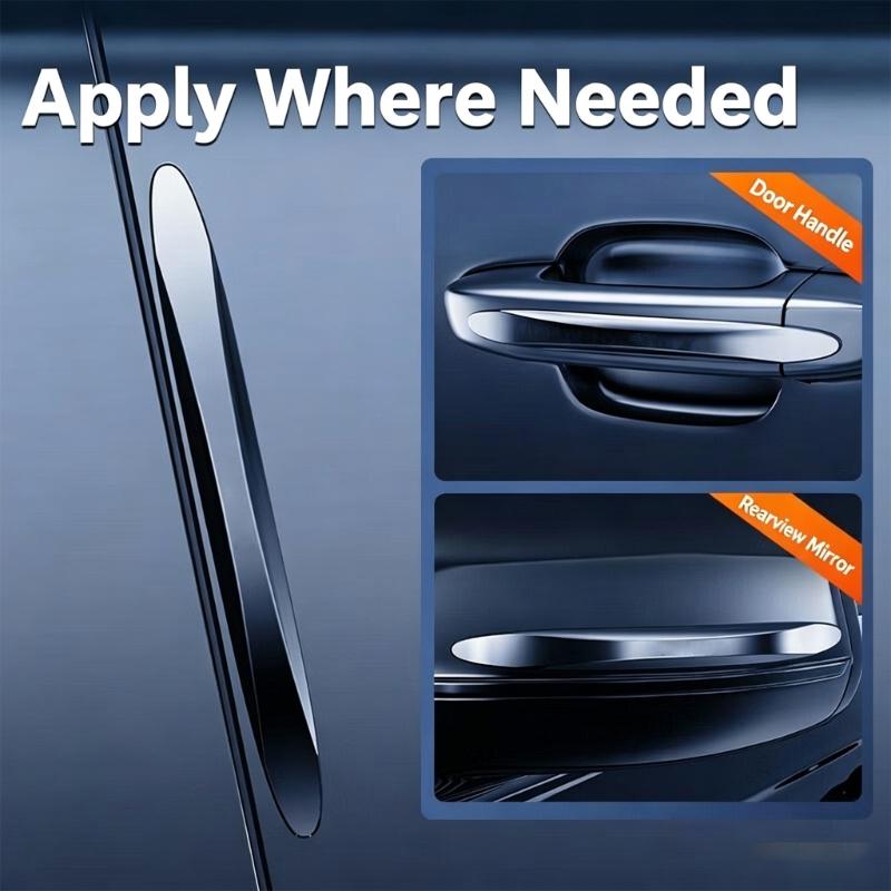 Vehicle Door Edges Guard Strips, Flexible PVC Door Bumper Protectors with Peels-and-Stick Setups for Everyday Car Owners