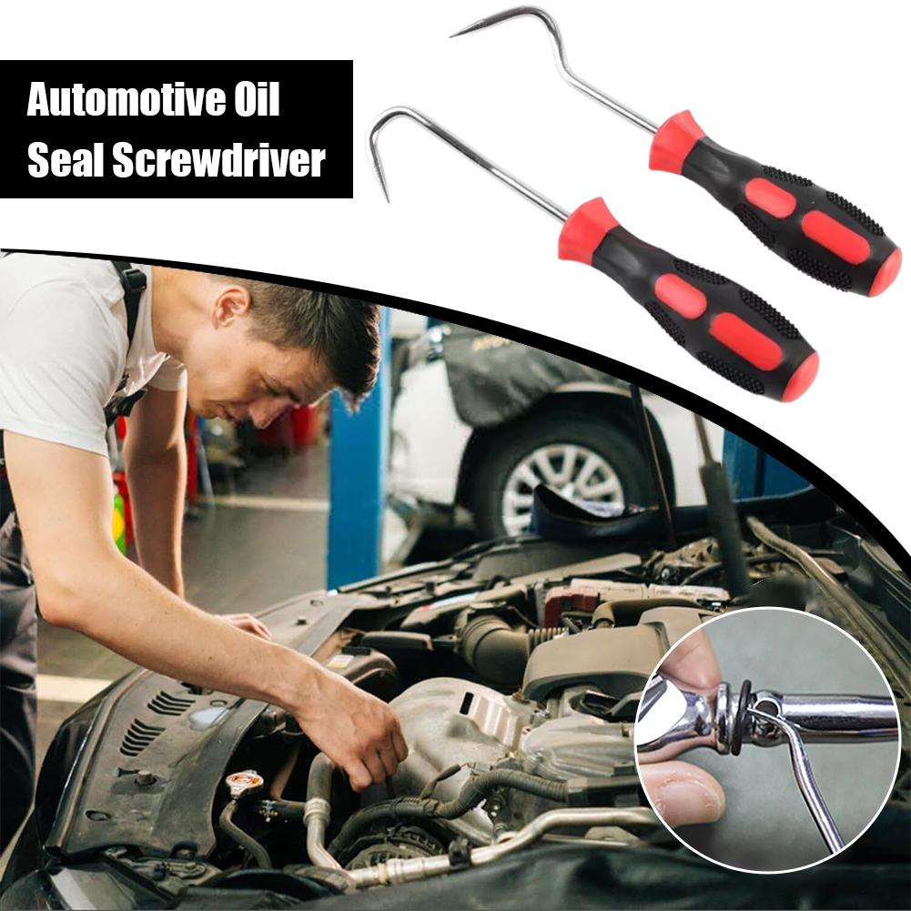 2pcs Car Oil Seal Screwdriver Hook Puller O-ring Seal Car Maintenance Tool Disassembly And Maintenance Tool