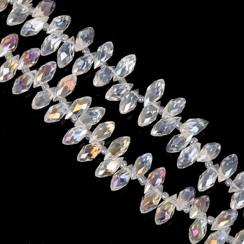 

Бусины из стекла и хрусталя 6x12 мм с горизонтальным отверстием для изготовления украшений и серег своими руками 6×12mm 50 pcs/bag