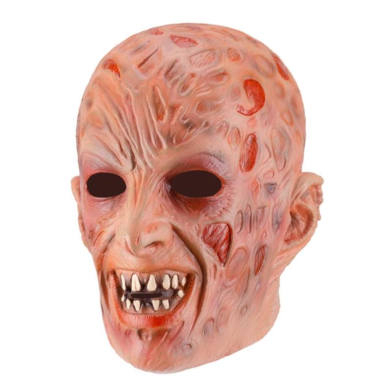 Masque de Freddy Krueger Costume d'Horreur Authentique pour Accessoire de Costume d'Halloween Tueurs Masque Effrayant de Film d'Horreur