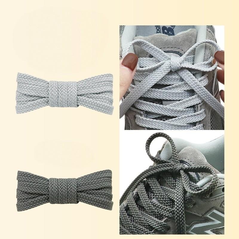 NEW Flat Shoelaces Classic Shoe Laces Off Sneaker Solid Neutral Color Replacement Shoe Strings Suitable for Sneakers Dad Shoes