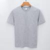 Long Velvet Cotton T-shirt Short-sleeved Men's Casual Solid Color Round Neck T-shirt Men