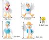 Pinenjoy 8-Piece Animal Figurine Set: Resin Duck Figurines, Cute Miniature Sculptures for Garden, Landscape, Aquarium Decoration, Funny Farm