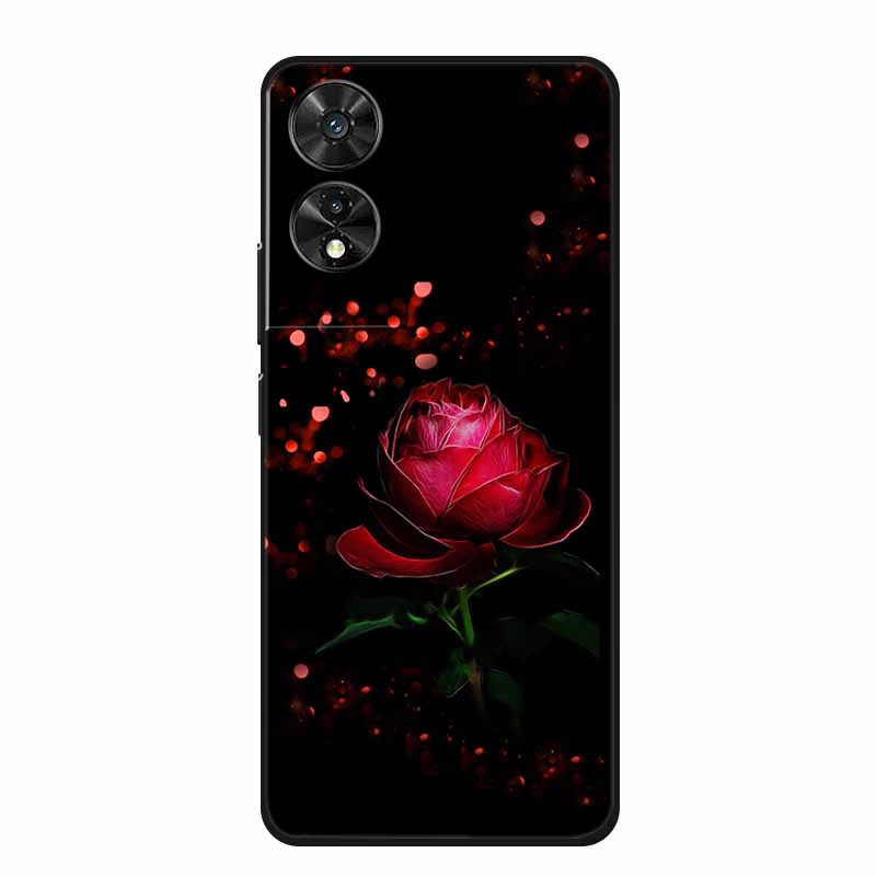 For TCL 505 Case Cartoon Pattern Black Silicone Luxury Phone Cases for TCL 505 Shockproof Soft Covers for TCL 505 TPU Funda Capa