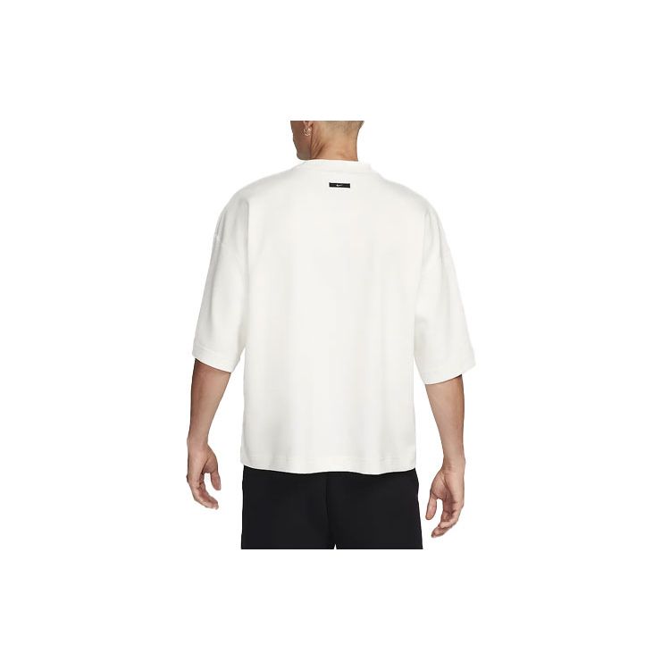 Nike Sportbekleidung Tech Fleece Neu interpretiert Übergroßes Kurzarm-T-Shirt Herren Weiß Asien-Größe FB8166-133