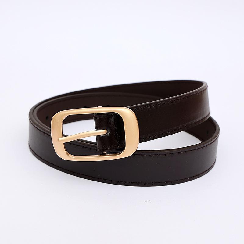 Belt for Women with Jeans Belt Genuine Leather Women's Fashionable Pin Buckle Versatile Decorative Cowhide Sweet Style