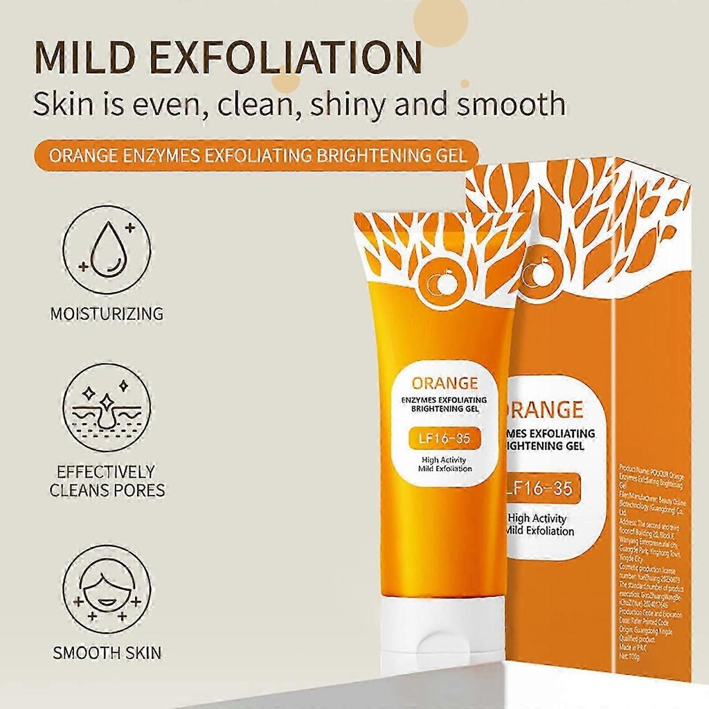 Orange Enzymes Exfoliating Gel Smoothing Tighten Pores Exfoliating Peeling Gel 100g