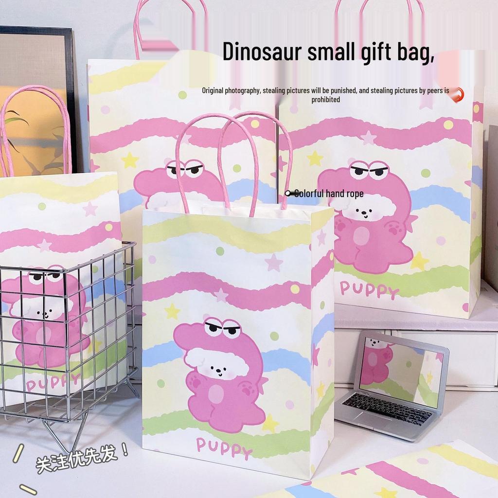 Cute Cartoon Kraft Paper Tote for Jewelry & Small Gifts