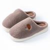 Cotton Slippers Women's Autumn and Winter Indoor Home Non-slip Thick Bottom Couple Style Velvet Warm Color Striped Cotton Drag Men