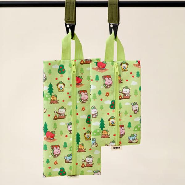 BT21 Minini Scout Multi Pouch Set (ЗЕЛЕНЫЙ / РОЗОВЫЙ) (2 варианта) #GREEN SET