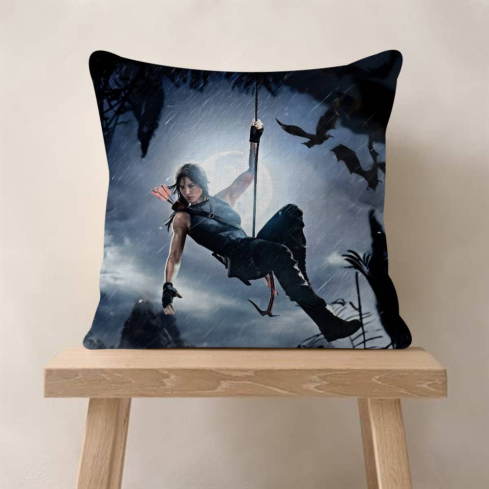 Tomb Raider Game Laracroft Pillowcase Toon Gift Cushion Cover Bedroom Home Sofa Chair Seat Decor Pillow Case