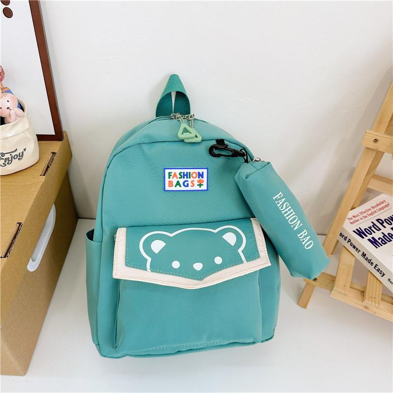 Cute Bear Design Kids Backpack For Toddlers Preschoolers Nylon Lightweight School Bag