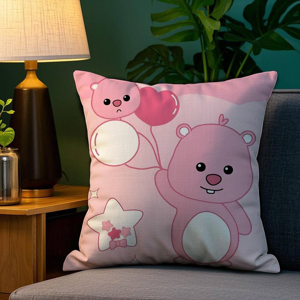 Custom Zanmang L-Loopy Throw Pillow Case Plush Fabric Soft Double Sided Print Home Sofa High Quality Cushion Cover Throw