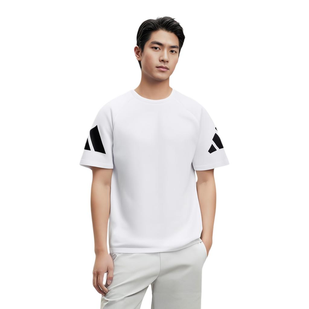 adidas TP Schweres T-Shirt Mode Lässig Weich Rundhals Kurzarm T-Shirt Herren Tops Weiß EB7618