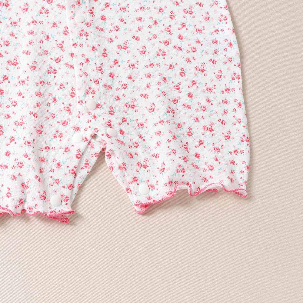 de Jersey Floral Print Shortalls for Hospital Clothes for Cotton [Cream Coco] Spring/Summer Newborns, Babies, Cool, Girls, Simple, Cute, 100%