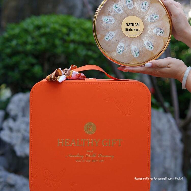 Zi-Handheld Hermes Orange Vogelnesthaut Geschenkverpackung, 50g Fassungsvermögen, Leer.