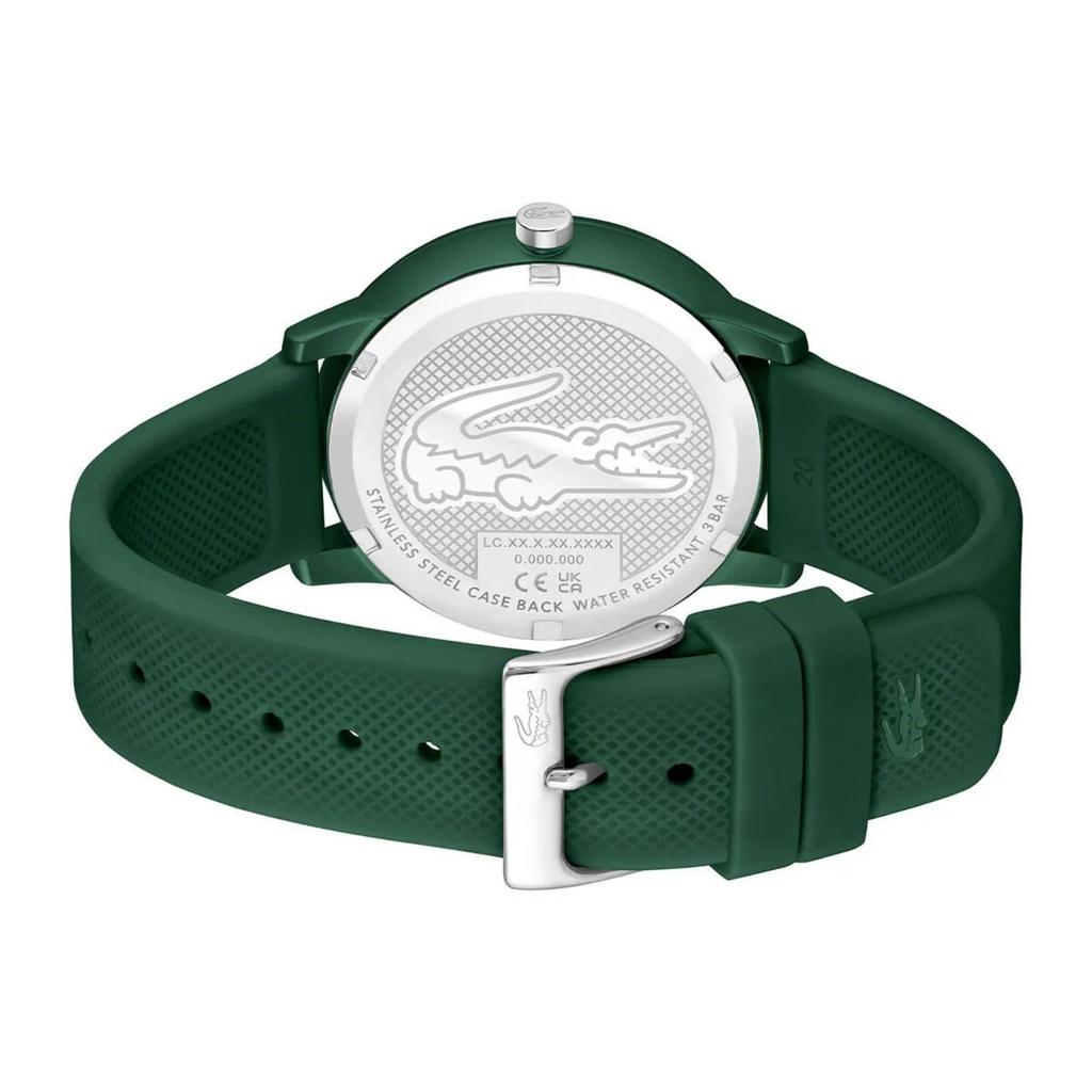 Lacoste .12.12 Men's Quartz Watch Khaki Green Silicone Strap B0BSXKZDXV