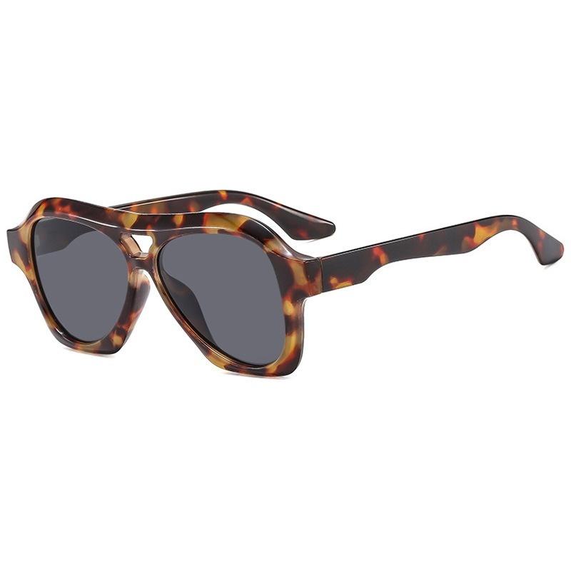 Retro Double Beam Large Frame Sunglasses For Women New Retro Fashion Brand Square Sun Glasses Eyeglasses Men