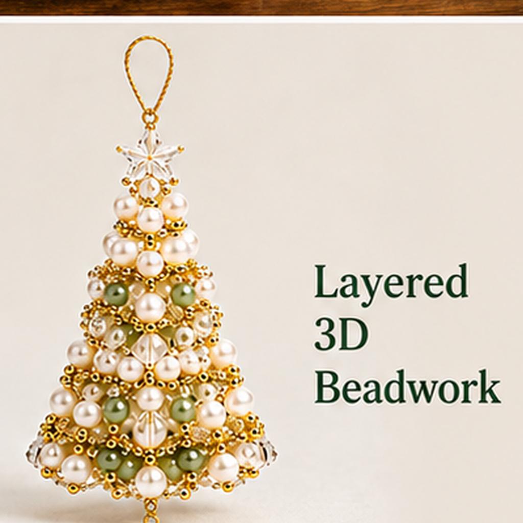 Adult DIY beaded Christmas tree set 3D crystal beaded handmade material package A classic Christmas tree