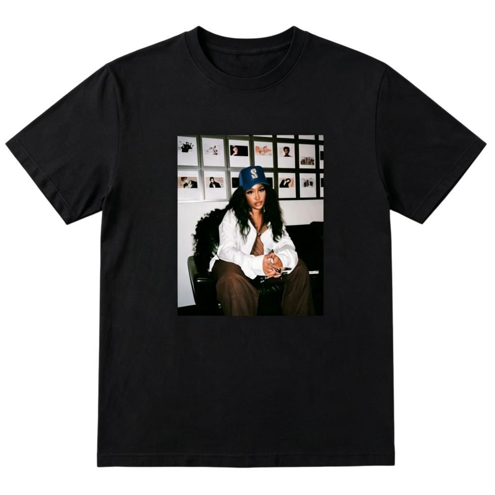 SZA Vintage Portrait R&B Music Graphic T-Shirt