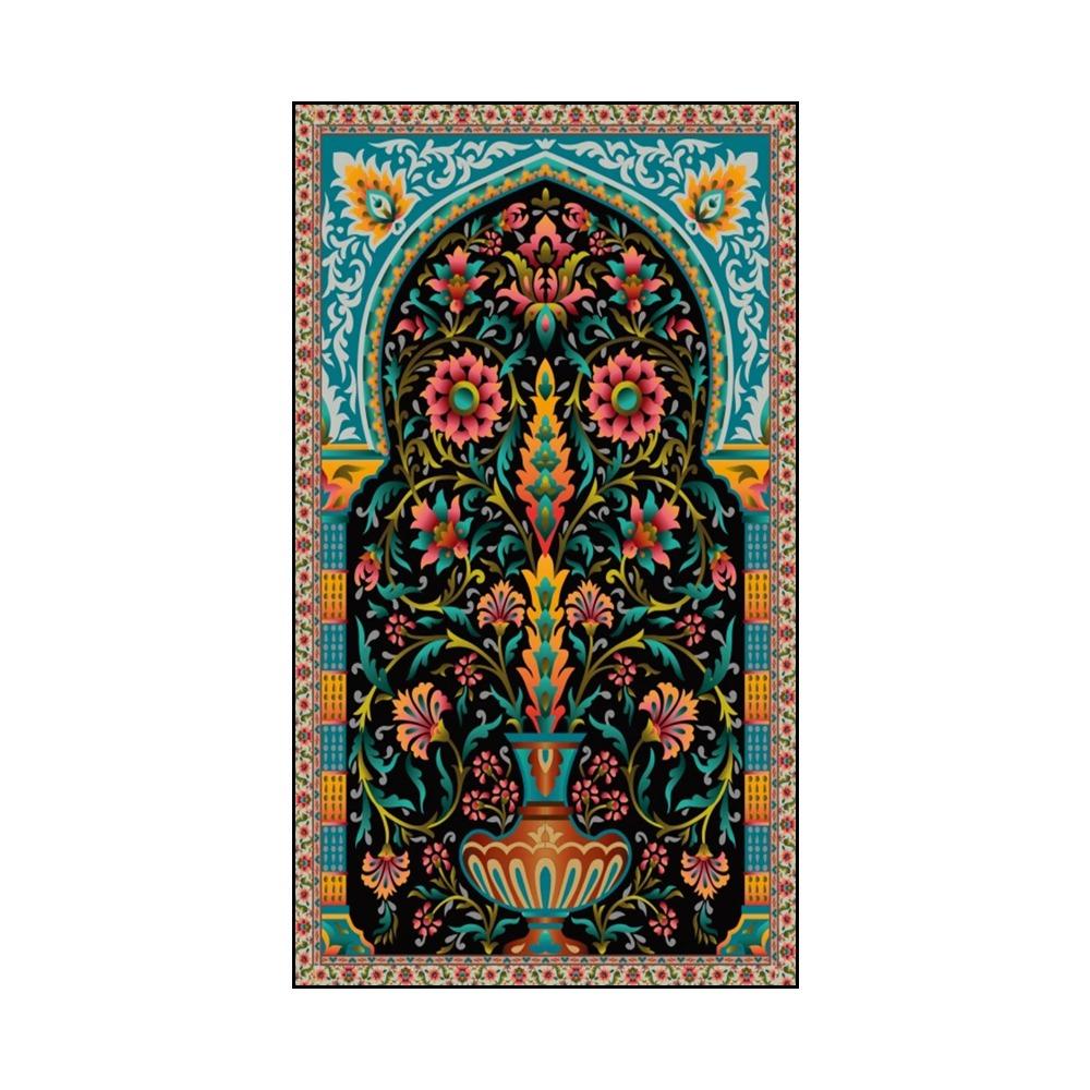 Turkish Tile Tree of Life Watercolor Painting Prints Traditional Ottoman Floral Wall Art Picture Canvas Poster Home Decor