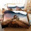 3D Racing Bedding Set King Queen Down Duvet Cover Pillowcase 2/3pcs Motocross Bed Cover Boys Men Home Textile Gift