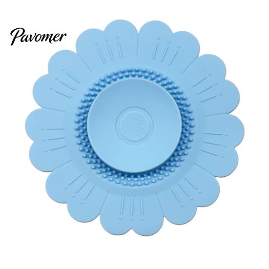 Bionic Sunflower Strainer Silicone Floor Drain Mat, Petal Design Anti-Clog Sink Anti Odor Filter Hair Filter, Odor-Proof Drainage Protector