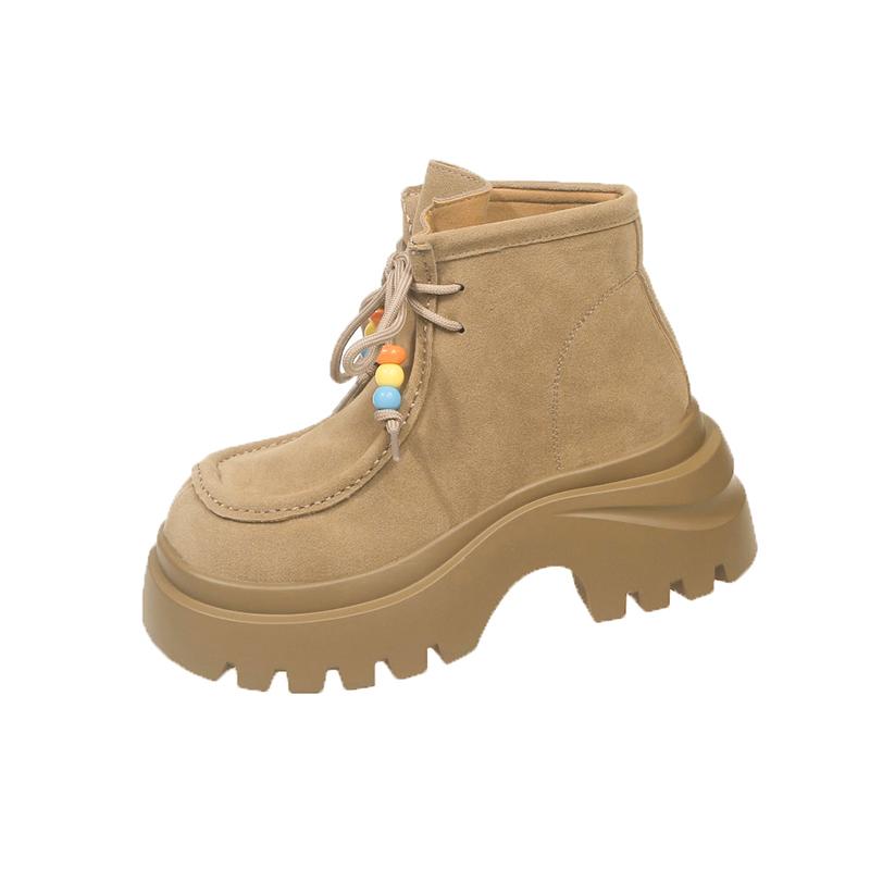 Ankle Boots for Women High Heels Lace Up Fashion Shoes Platform Casual Sport Boots 2025 Winter New Designer Mujer Chelsea Botas