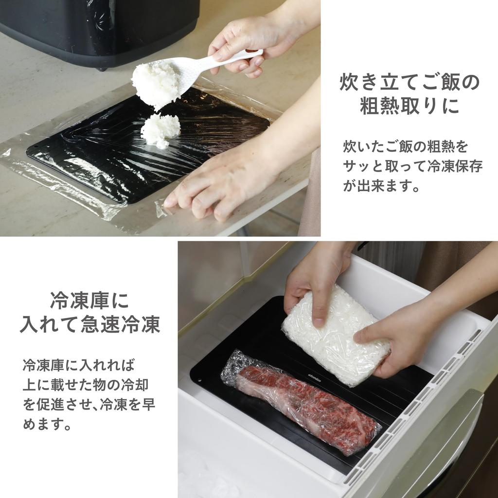 CB Japan Rapid Thawing 3mm x Dishwasher Simply Place Food on Fast Quick Atomico Plate, Thick, 20.8 29.5cm, Safe, It, Thawing, Freezing,