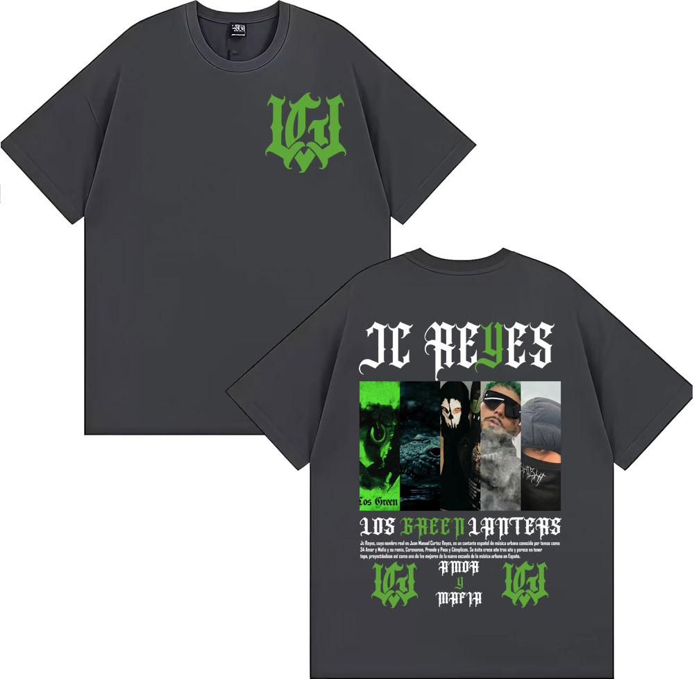 2025 Summer Rapper Jc Reyes Los Angeles Green Lanters Tour Tshirt Mens Fashion Gothic Retro Cotton Tshirt Casual Short Sleeve