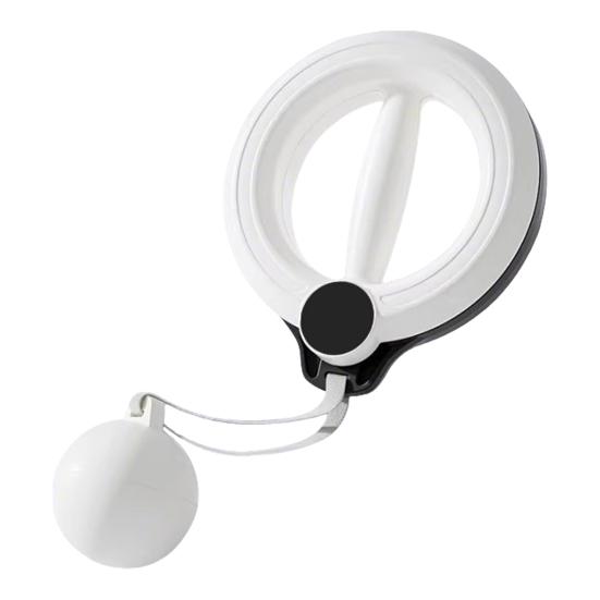 Smart Flabby Arm Exerciser with Digital Tracker Men Women 360 Degrees Hand-Crank Forearm Trainer Home Gym Arm Shoulder Upper Body Toning Workout A белый