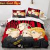 Anime Tokyo Revengers Ryuguuji Ken Sano Manjiro Set Biancheria da Letto Stampa Con Federa Copripiumino Singolo Matrimoniale Queen King Size