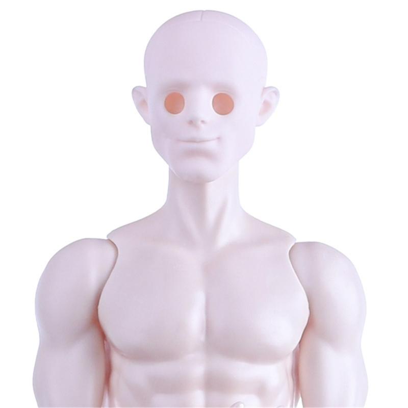 Unbemalte männliche Puppe Nackter Körper Figur Schaufensterpuppe für Bastelmodell Projektpuppe Actionfigur für Kugelgelenkpuppe