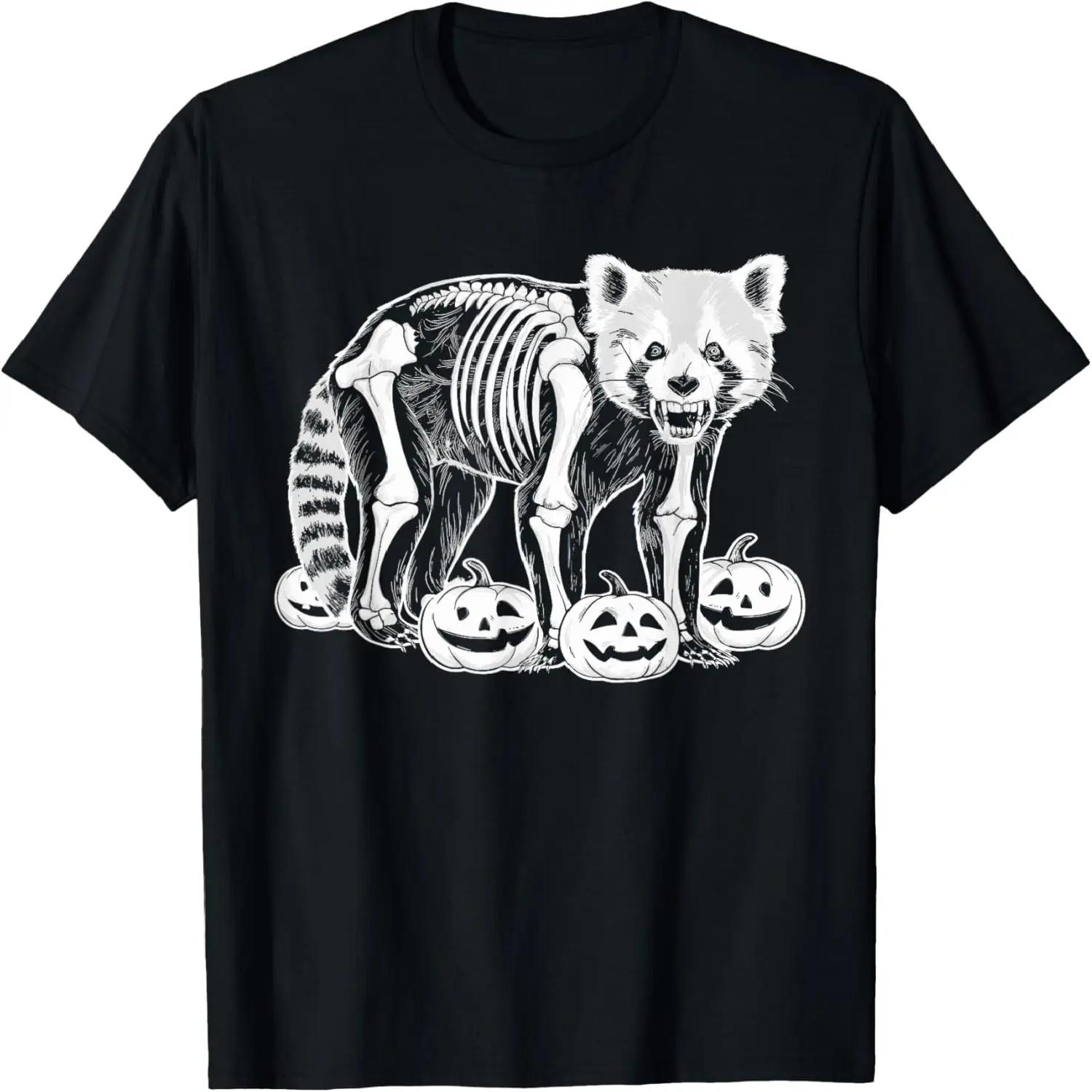 Red Panda Skeleton Birthday Halloween Mens Womens Kids T-Shirt XXXXL