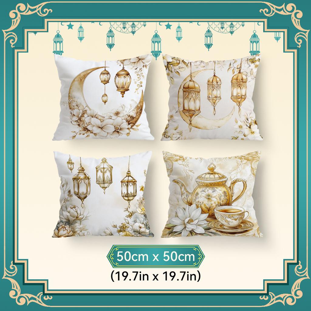 Ramadan Theme Pillowcase Bedroom Sofa Cushion Cover 100% Polyester Living Room Cushion Pillowcase Home Comfortable Decor