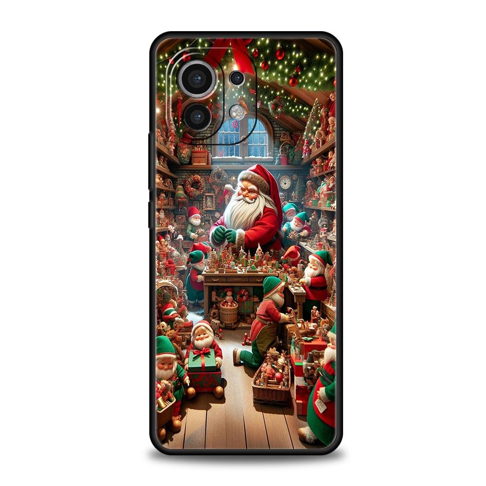 New Year Christmas Phone Case Cover for Xiaomi Mi 17 15 14 13 12 11 Ultra 15T 14T 13T 12T 11T Pro Lite 5G Soft TPU Shell Fundas