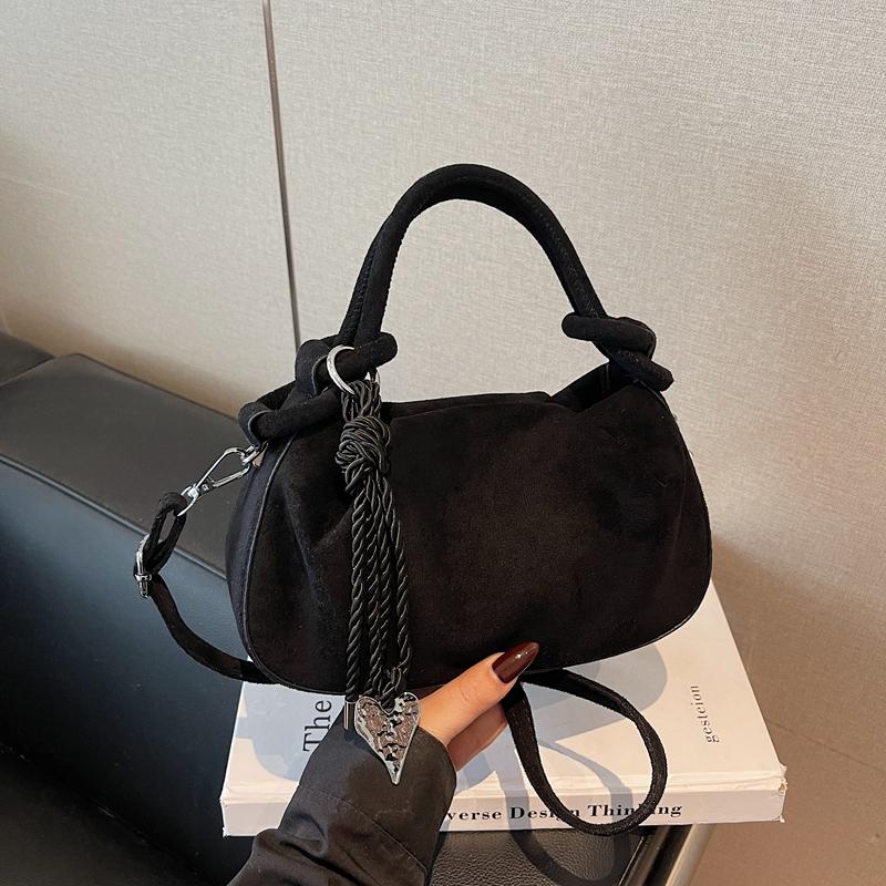 Small Retro Suede Leather Shoulder Bags Womens 2025 Luxury Designer Brand Trend Crossbody Bag Females Short Handle Handbags