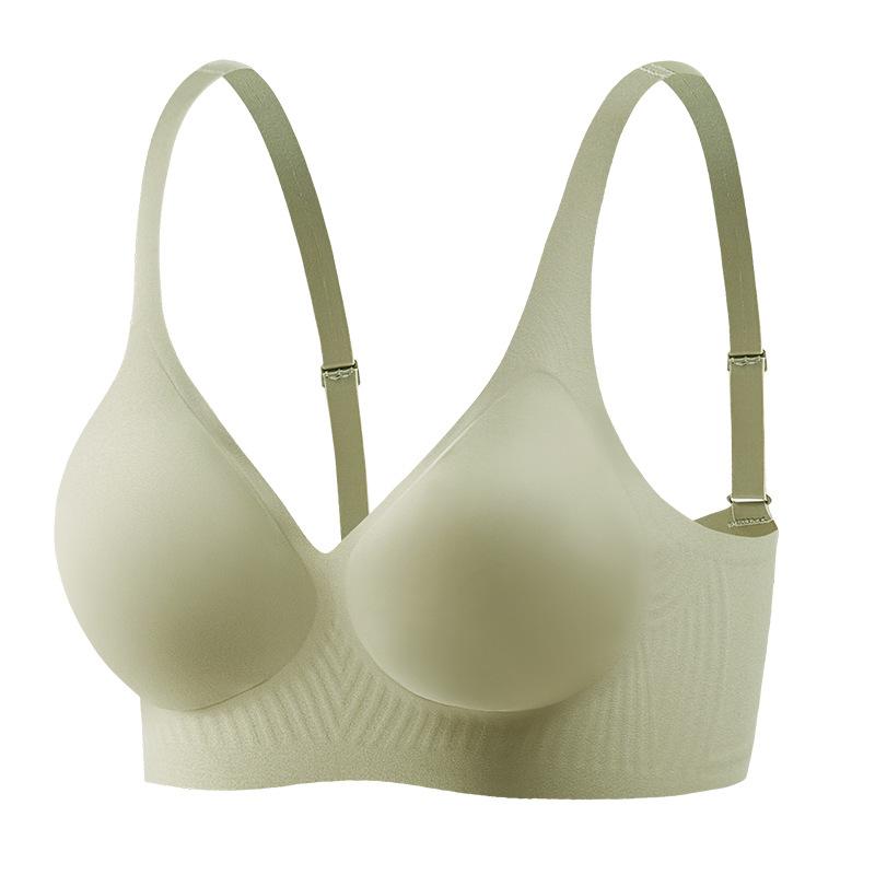 Shishen V Seamless Comfortable Jelly Strip Without Steel Ring Soft Support Gather Anti-sagging Bra